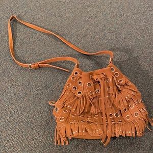 Cross body fringe bag